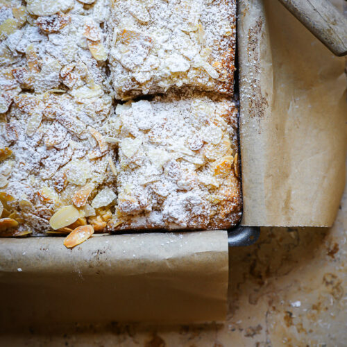 Almond Croissant Blondies Mandel croissants Frangipane füllung rezept bakefeed zuckerzimtundliebe einfacher kuchen selber backen