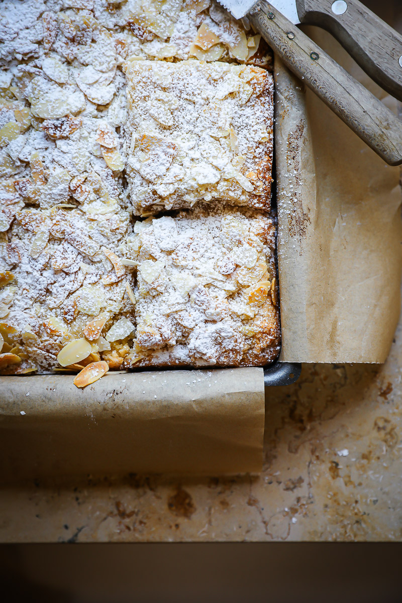 Almond Croissant Blondies Mandel croissants Frangipane füllung rezept bakefeed zuckerzimtundliebe einfacher kuchen selber backen
